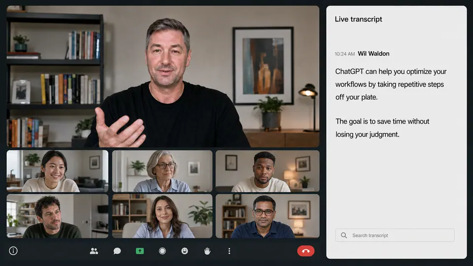 Wil Waldon leading a live AI training session